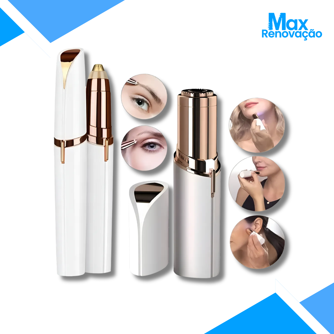 Caneta depiladora facial e de sobrancelha recarregável